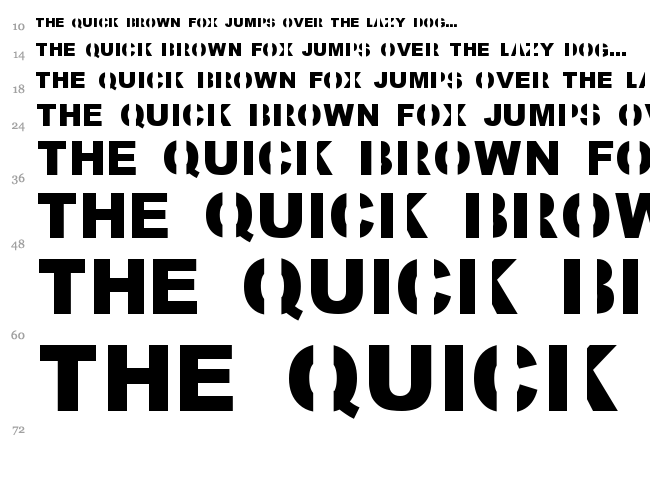 Kill All Fonts font waterfall